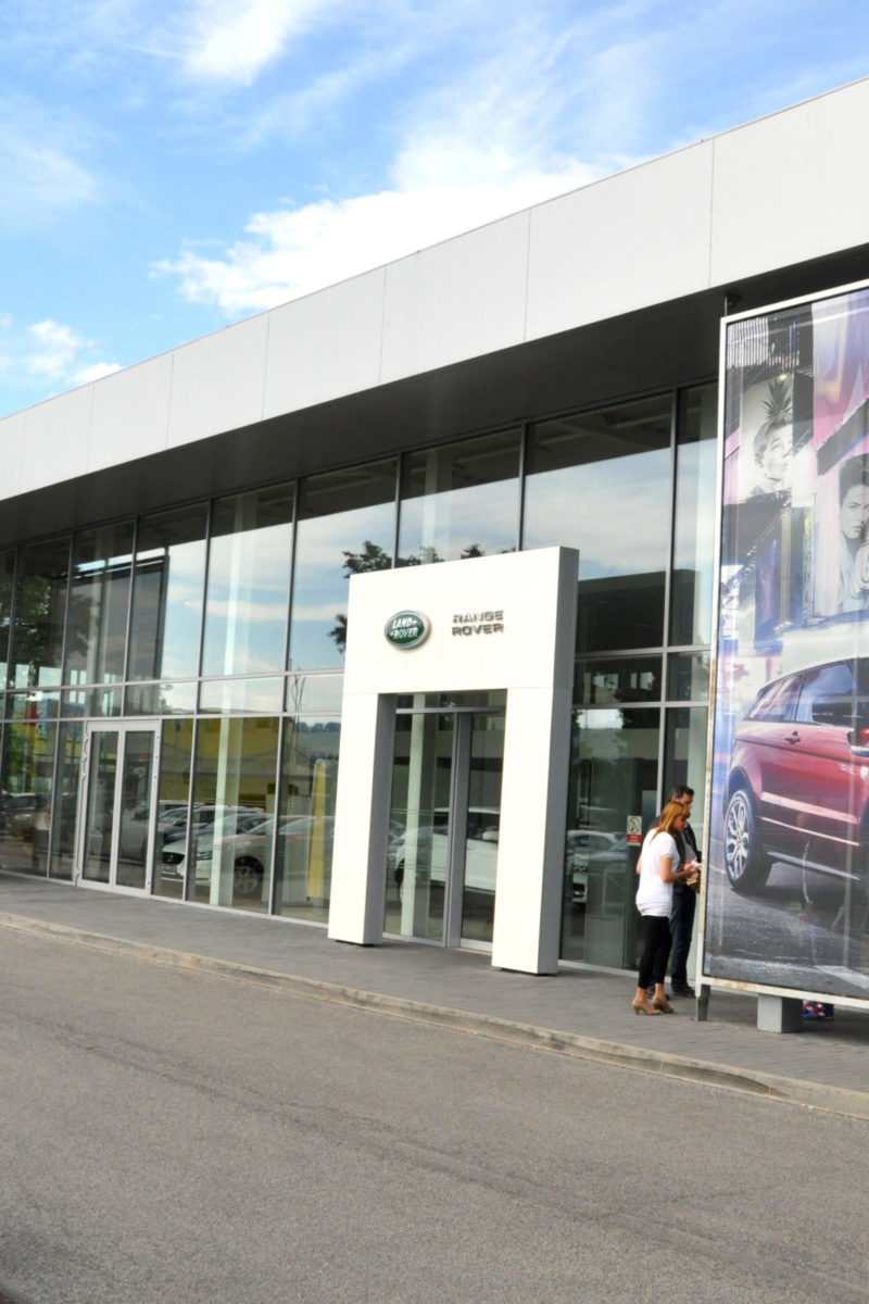 Facade of the Jaguar showroom